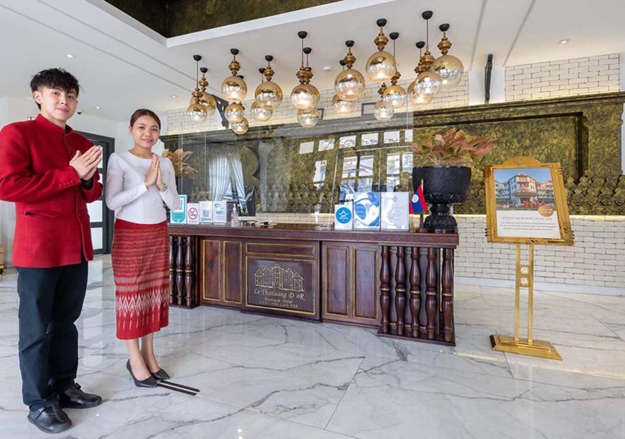 Le Thatluang D'Or Boutique Hotel Vientián Kültér fotó